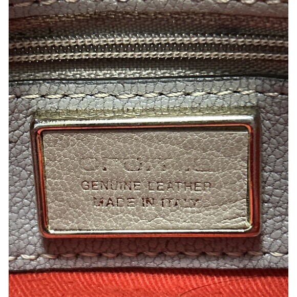 Cromia Purse Bag Hobo Beige Tassel Logo Strap Handles Goat Skin Italy - Picture 11 of 13